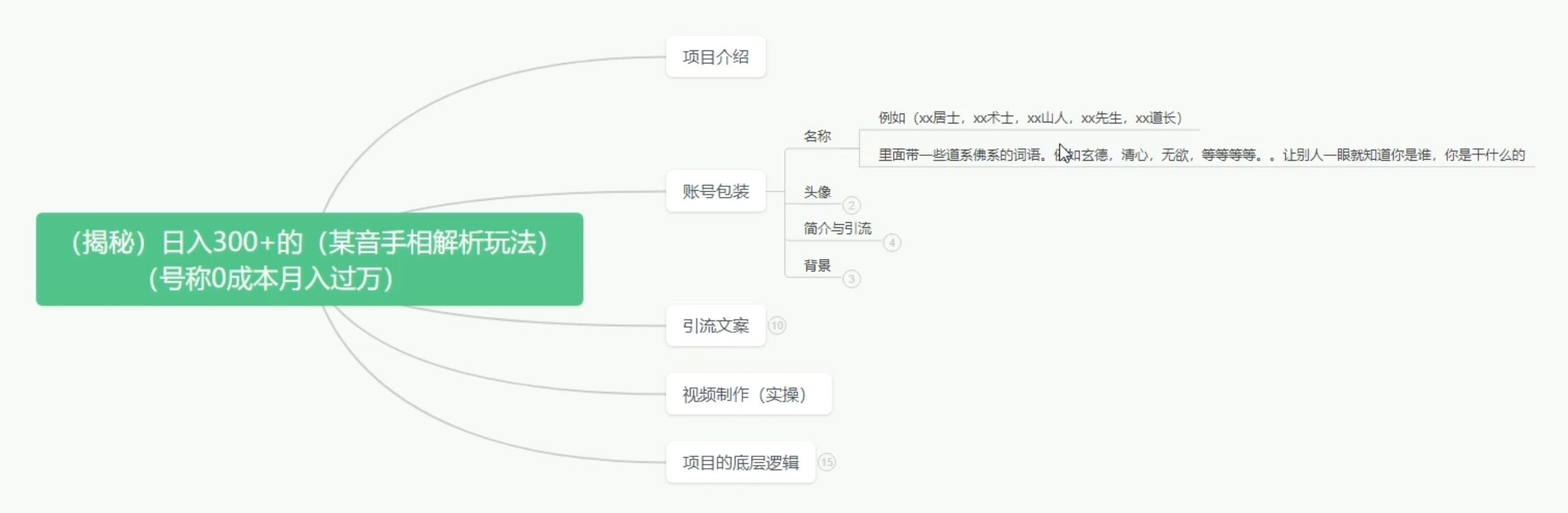 图片[2] - 抖音手相解析玩法，聊聊天日入 300+，号称 0 成本月入过万 - 项目资源网